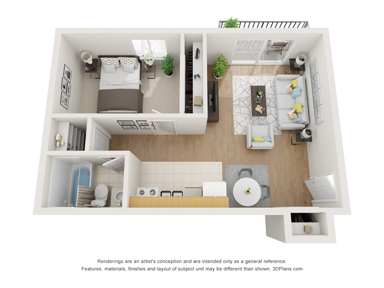 1 Bedroom Floor Plan